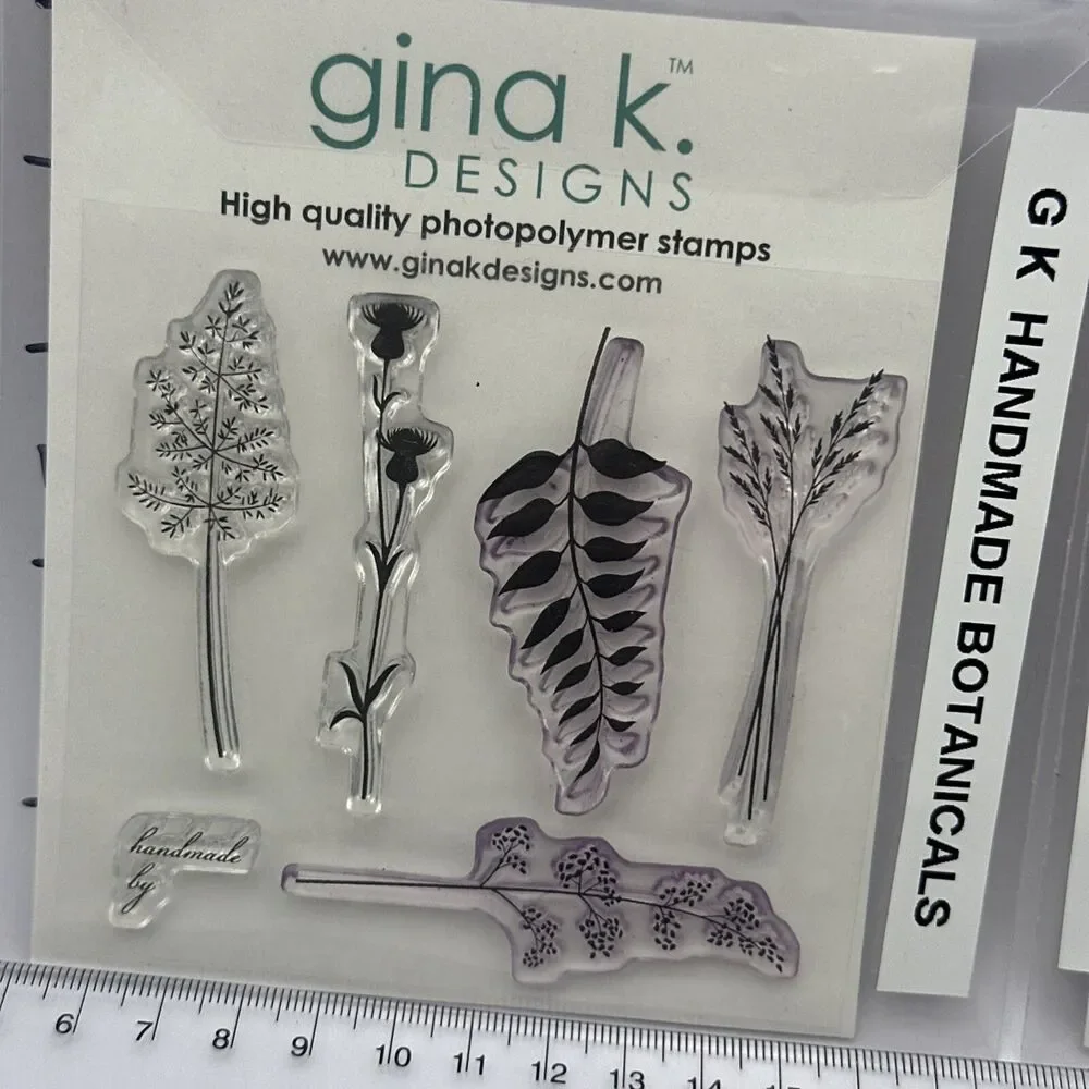 Gina K Designs Mini 4x4 photopolymer stamp sets lot Handmade goodness botanicals